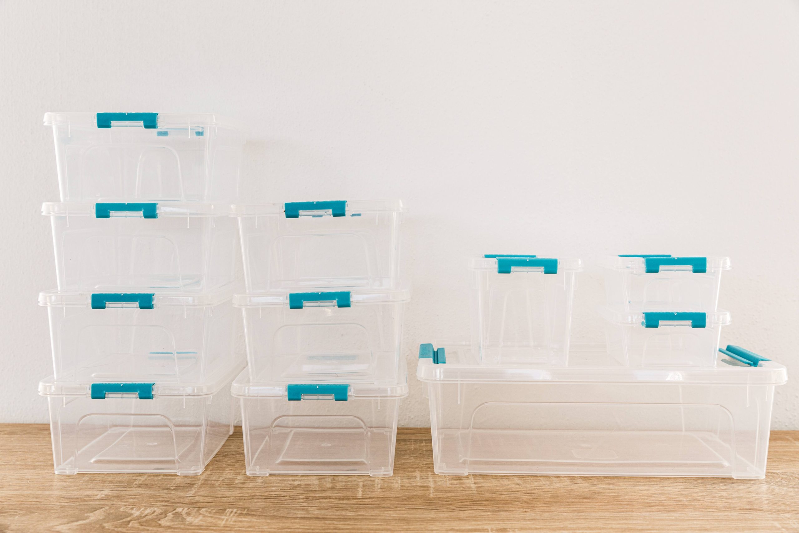 Bacs de rangement en plastique pouvant servir de bacs à litière détournés